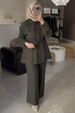 Haki 1022 BROŞ İŞLEME BAĞCIKLI TAKIM