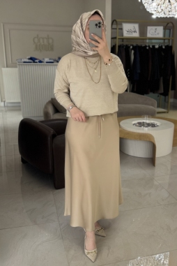 Gold Luna Saten Etek