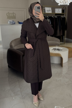 Kahverengi KAPİTONE UZUN KAP 6025