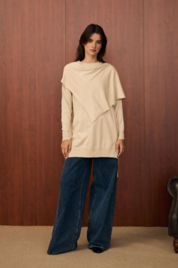 Bej Meryy Triko Tunik 1506