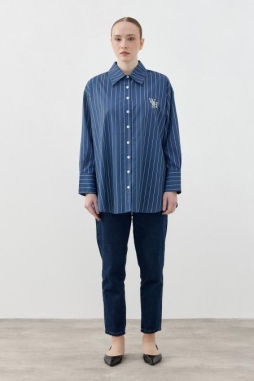 Lacivert OLD RETRO GÖMLEK