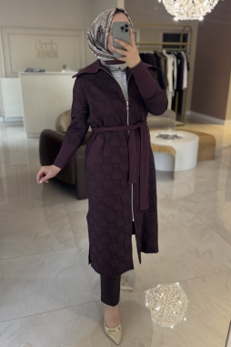 Bordo Triko Geçişli Kap 6004