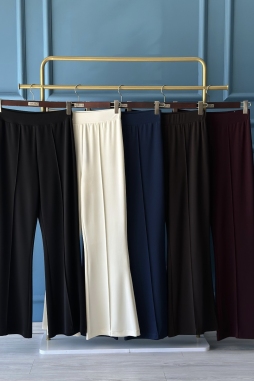 Siyah MADRİD İSPANYOL PAÇA PANTOLON
