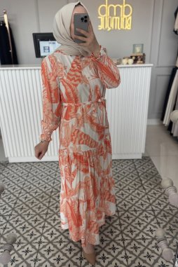 Turuncu Summer Elbise