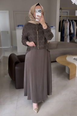 Vizon CEKETLİ KUPRA ELBİSE 2031