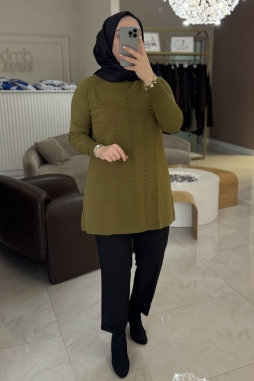 Haki BÜKME DETAY TUNİK 907