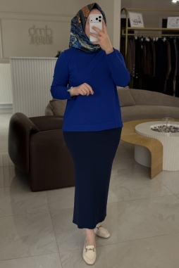 Lacivert Triko Kalem Etek - 013