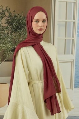 Bordo Mw Elegante Şal 1842