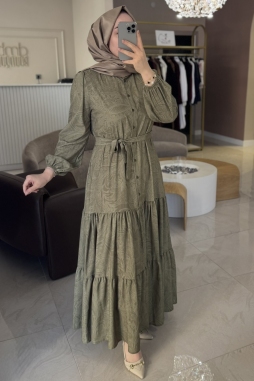 Yeşil VOİLA ELBİSE