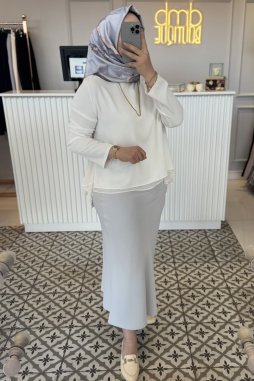 Gri NİL ÇAN ETEK