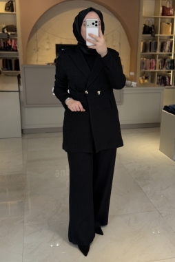 Siyah Tüvit Ceketli Takım