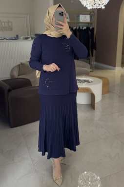 Lacivert ETEKLİ TAKIM 1352