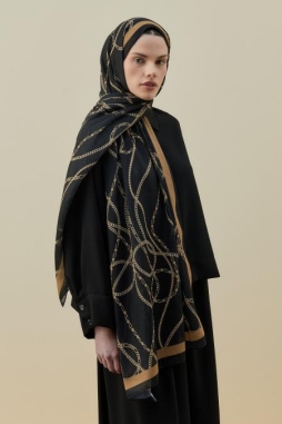 Siyah Crown Şal 2608