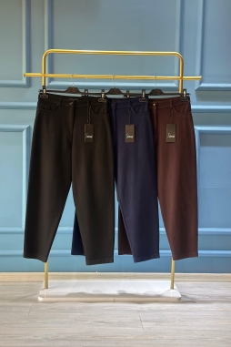 Siyah Havuç Paça Kanvas Pantolon