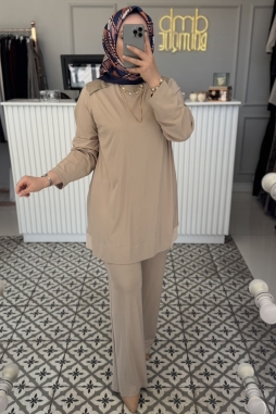 Bej Bambu Ribanalı Takım 1038 