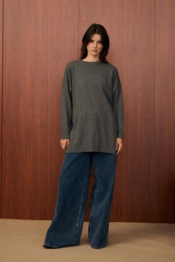 Gri Venedik Triko Tunik 1502