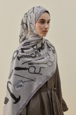 Bej LUXE MİNİMAL ŞAL 2614