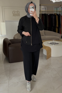 Siyah Paraşüt Detaylı Takım A