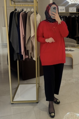 Siyah Rahat Kalıp Pantolon