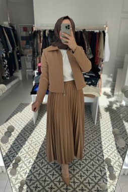 Vizon Pileli Etek