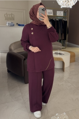 Bordo Gold Detaylı 1024 Takım