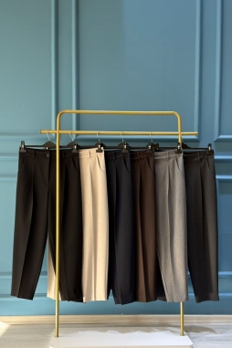 Siyah Aves Gabardin Pantolon