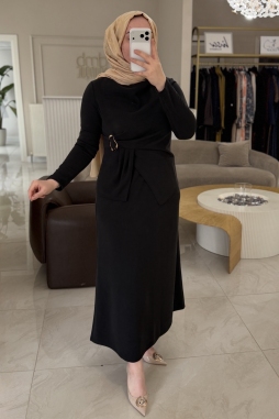 Siyah GOLD DETAYLI ETEKLİ TAKIM