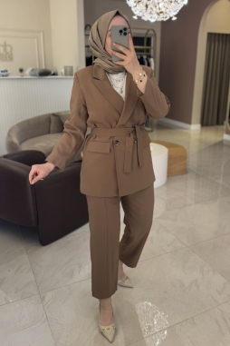 Kahverengi BLAZER CEKET TAKIM