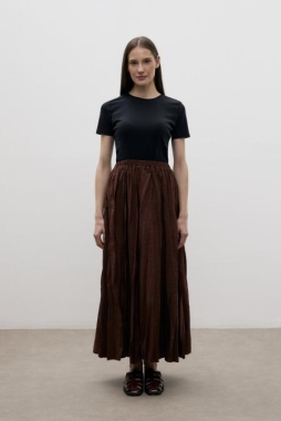 Kahverengi WRİNK ETEK