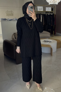 Siyah SİM ŞERİTLİ TAKIM