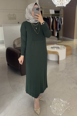 Yeşil TRİKO ELBİSE 509
