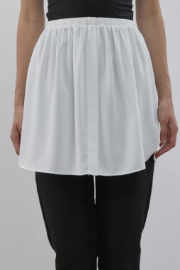 Beyaz BEYAZ KREP GÖMLEK İÇLİK ETEK