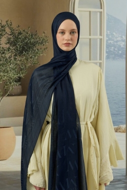 Lacivert MW ELEGANTE ŞAL 1842