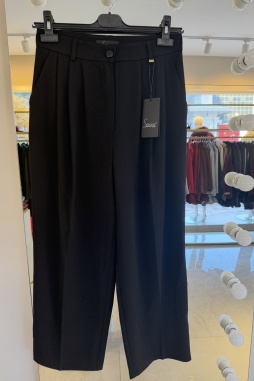 Siyah LAVİNİA PİLELİ PANTOLON