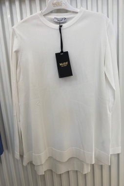 Beyaz Kısa Oval Kesim Tunik-902