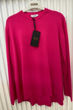 Fuşya Kısa Oval Kesim Tunik-902