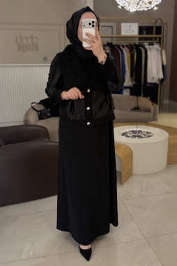 Siyah Exclusive Elbiseli Takım