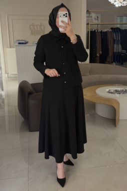 Siyah Vision Ceket Etek Takım