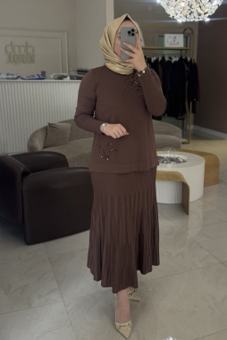 Nuss Kahverengi Etekli Takım 1352