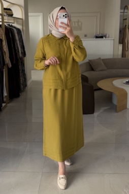LİME OMZU BONCUK İŞLEME TAKIM
