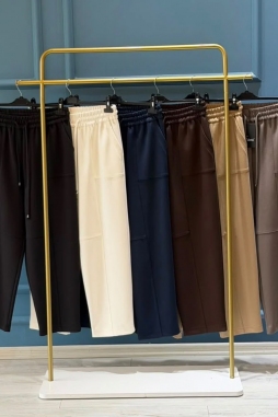 Siyah STREÇ HAVUÇ PAÇALI PANTOLON 