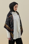 Merwish Siyah Chale Omuz Şalı 2617