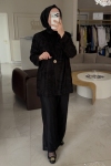 Ghisa Siyah Mono Yaka Oversize Takım 9148