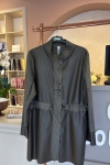 Esswaap Haki Deri Süet Detaylı Ceket