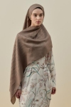Merwish Kahverengi Royal Modest Şal 2610