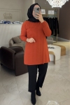 Nuss Turuncu Bükme Detay Tunik 907