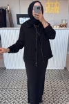 Siyah Ceketli J*!!*Jpek Üçgen Elbise