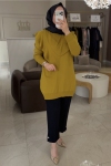 Ghisa Olıv Fırfır Merserize Tunik