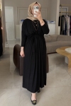 Merwish Siyah Very Elbise