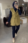 Nuss Amber Taş İşleme Kapişon Yelek